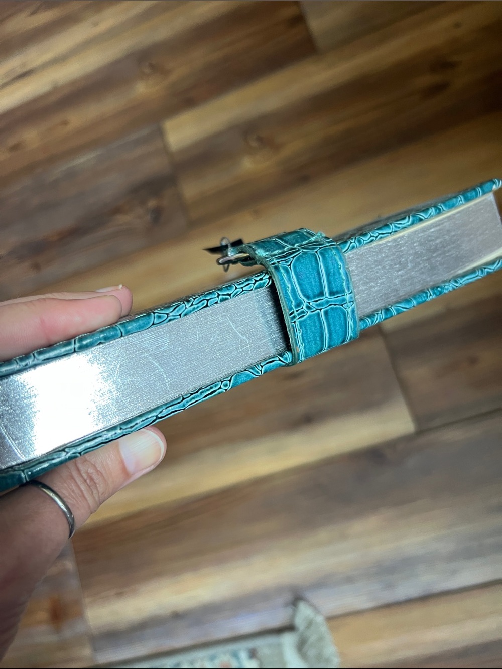 NEW Sheffield Home Faux Croc Notebook/Journal with Magnetic Closure & Ribbon - Picture 5 of 5